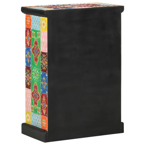 vidaXL Hand Painted Sideboard with Doors 53x30x75 cm Solid Wood Mango