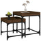 vidaXL Side Tables 2 pcs Brown Oak Engineered Wood
