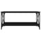 vidaXL Coffee Table Black 100x50x45 cm Engineered Wood and Iron