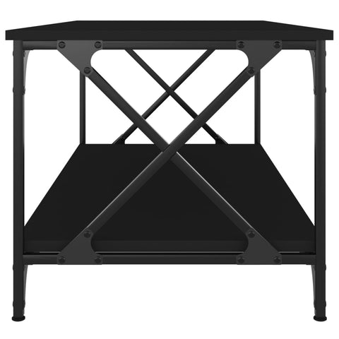 vidaXL Coffee Table Black 100x50x45 cm Engineered Wood and Iron