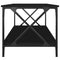 vidaXL Coffee Table Black 100x50x45 cm Engineered Wood and Iron