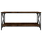 vidaXL Coffee Table Smoked Oak 100x50x45 cm Engineered Wood and Iron