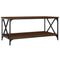 vidaXL Coffee Table Brown Oak 100x50x45 cm Engineered Wood and Iron