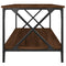 vidaXL Coffee Table Brown Oak 100x50x45 cm Engineered Wood and Iron