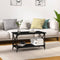 vidaXL Coffee Table Black 80x45x45 cm Engineered Wood and Iron