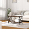vidaXL Coffee Table Smoked Oak 80x45x45 cm Engineered Wood and Iron