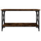 vidaXL Coffee Table Smoked Oak 80x45x45 cm Engineered Wood and Iron