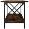 vidaXL Coffee Table Smoked Oak 80x45x45 cm Engineered Wood and Iron