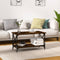 vidaXL Coffee Table Smoked Oak 80x45x45 cm Engineered Wood and Iron