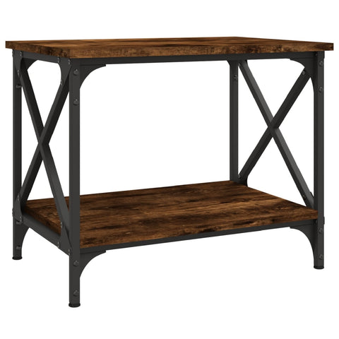 vidaXL Side Table Smoked Oak 55x38x45 cm Engineered Wood