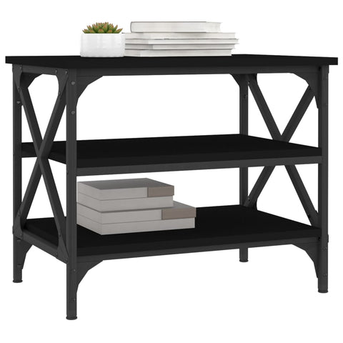 vidaXL Side Table Black 55x38x45 cm Engineered Wood