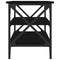 vidaXL Side Table Black 55x38x45 cm Engineered Wood