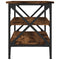 vidaXL Side Table Smoked Oak 55x38x45 cm Engineered Wood
