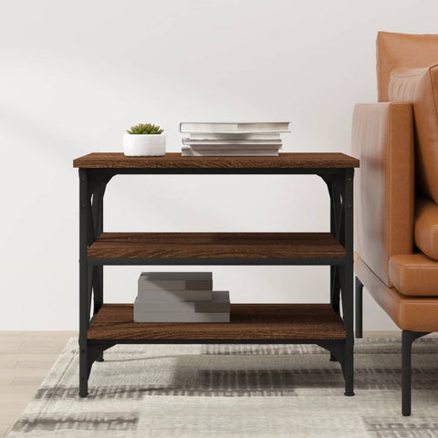 vidaXL Side Table Brown Oak 55x38x45 cm Engineered Wood