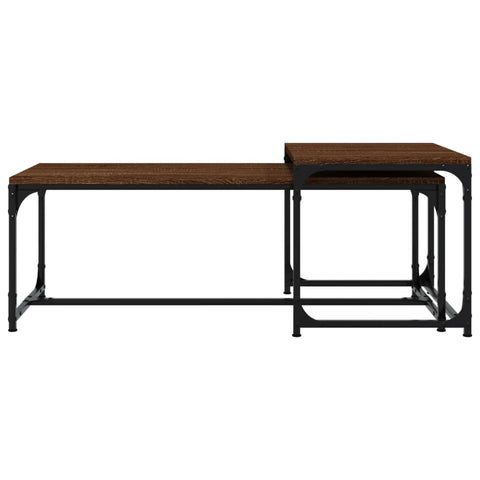 vidaXL Coffee Tables 2 pcs Brown Oak Engineered Wood