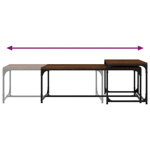 vidaXL Coffee Tables 2 pcs Brown Oak Engineered Wood