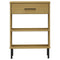 vidaXL Console Cabinet with Metal Legs Brown Solid Wood Pine OSLO