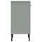 vidaXL Console Cabinet with Metal Legs Grey Solid Wood Pine OSLO