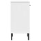 vidaXL Console Cabinet with Metal Legs White Solid Wood Pine OSLO