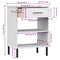 vidaXL Console Cabinet with Metal Legs White Solid Wood Pine OSLO