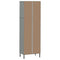 vidaXL Bookcase with 2 Drawers Grey 60x35x180 cm Solid Wood OSLO