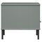 vidaXL Bedside Table with Metal Legs Grey Solid Wood Pine OSLO
