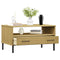 vidaXL Coffee Table with Metal Legs Brown 85x50x45cm Solid Wood OSLO