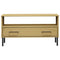vidaXL Coffee Table with Metal Legs Brown 85x50x45cm Solid Wood OSLO