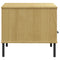 vidaXL Coffee Table with Metal Legs Brown 85x50x45cm Solid Wood OSLO