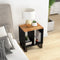vidaXL Side Table 40x31x46 cm Solid Wood Acacia&Engineered Wood