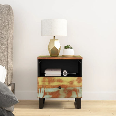 vidaXL Bedside Cabinets 2 pcs Solid Wood Reclaimed&Engineered Wood