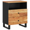 vidaXL Bedside Cabinet 50x33x62 cm Solid Wood Acacia&Engineered Wood