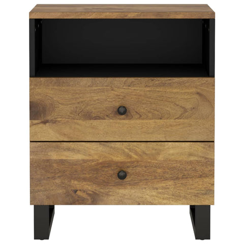 vidaXL Bedside Cabinet 50x33x62 cm Solid Wood Mango&Engineered Wood