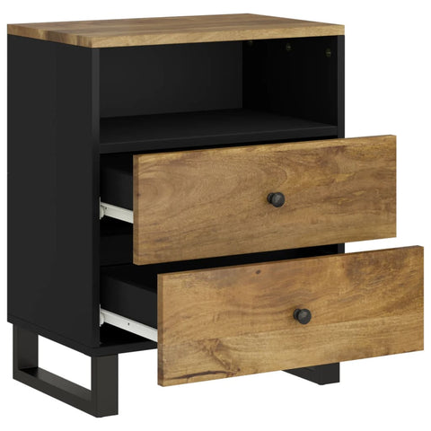 vidaXL Bedside Cabinet 50x33x62 cm Solid Wood Mango&Engineered Wood