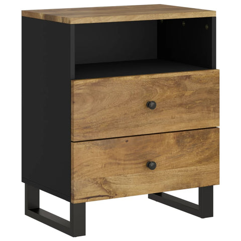 vidaXL Bedside Cabinet 50x33x62 cm Solid Wood Mango&Engineered Wood