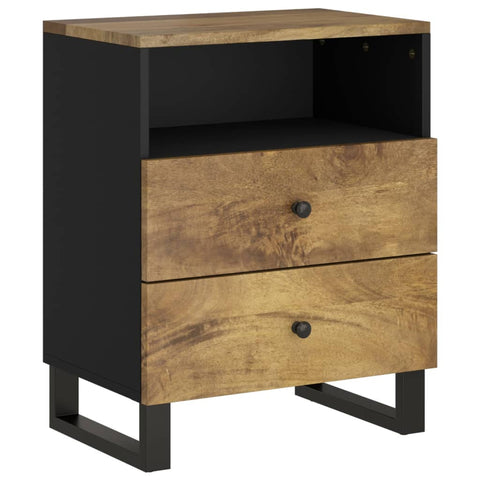 vidaXL Bedside Cabinet 50x33x62 cm Solid Wood Mango&Engineered Wood