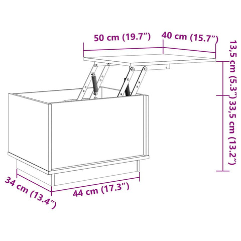 vidaXL Coffee Table White 40x50x35 cm Solid Wood Pine