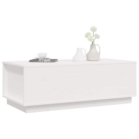 vidaXL Coffee Table White 100x50x35 cm Solid Wood Pine