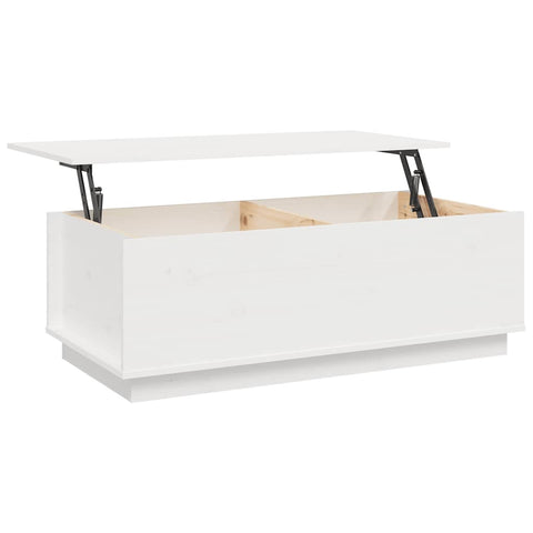 vidaXL Coffee Table White 100x50x35 cm Solid Wood Pine