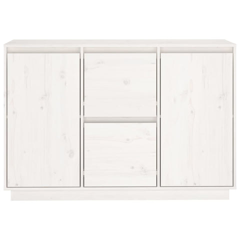 vidaXL Sideboard White 111x34x75 cm Solid Wood Pine