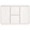 vidaXL Sideboard White 111x34x75 cm Solid Wood Pine