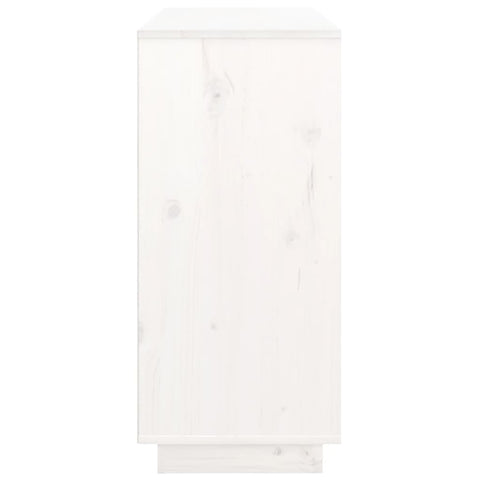 vidaXL Sideboard White 111x34x75 cm Solid Wood Pine