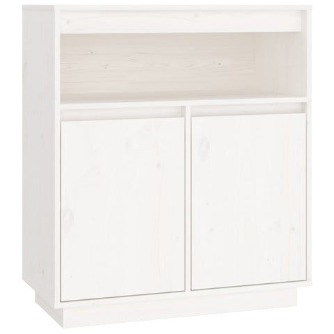 vidaXL Sideboard White 70x34x80 cm Solid Wood Pine