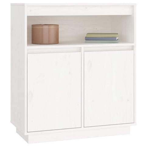vidaXL Sideboard White 70x34x80 cm Solid Wood Pine