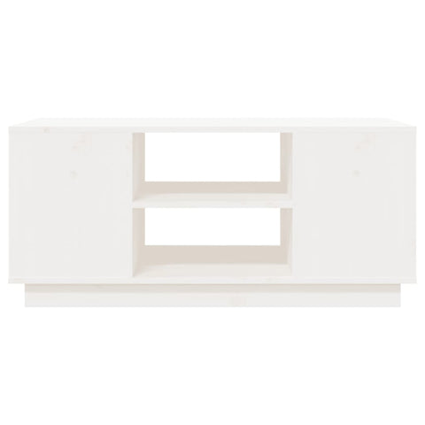 vidaXL Coffee Table White 90x49x40.5 cm Solid Wood Pine
