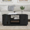 vidaXL Coffee Table Black 90x49x40.5 cm Solid Wood Pine