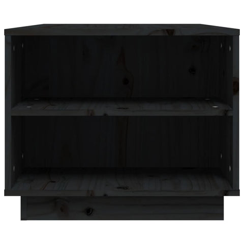 vidaXL Coffee Table Black 90x49x40.5 cm Solid Wood Pine