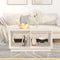 vidaXL Coffee Table White 80x50x40 cm Solid Wood Pine