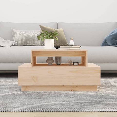 vidaXL Coffee Table 80x55x40.5 cm Solid Wood Pine