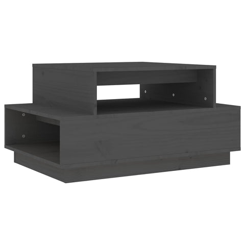 vidaXL Coffee Table Grey 80x55x40.5 cm Solid Wood Pine